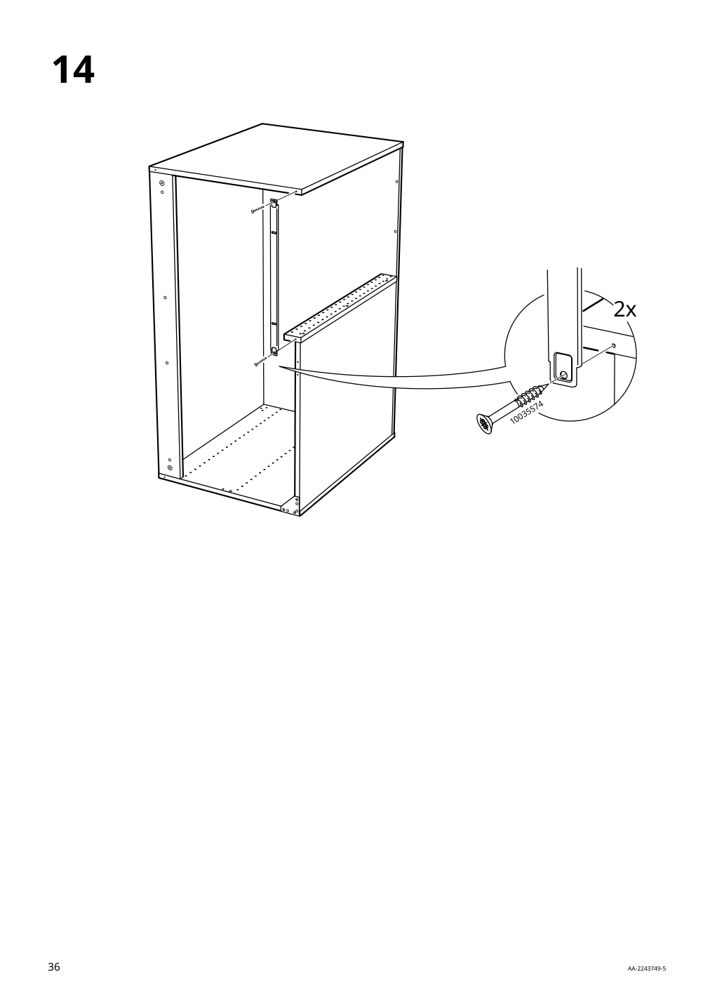 Assembly instructions for IKEA Sektion base corner cabinet frame white | Page 36 - IKEA SEKTION corner base cab w pull-out fitting 194.618.88