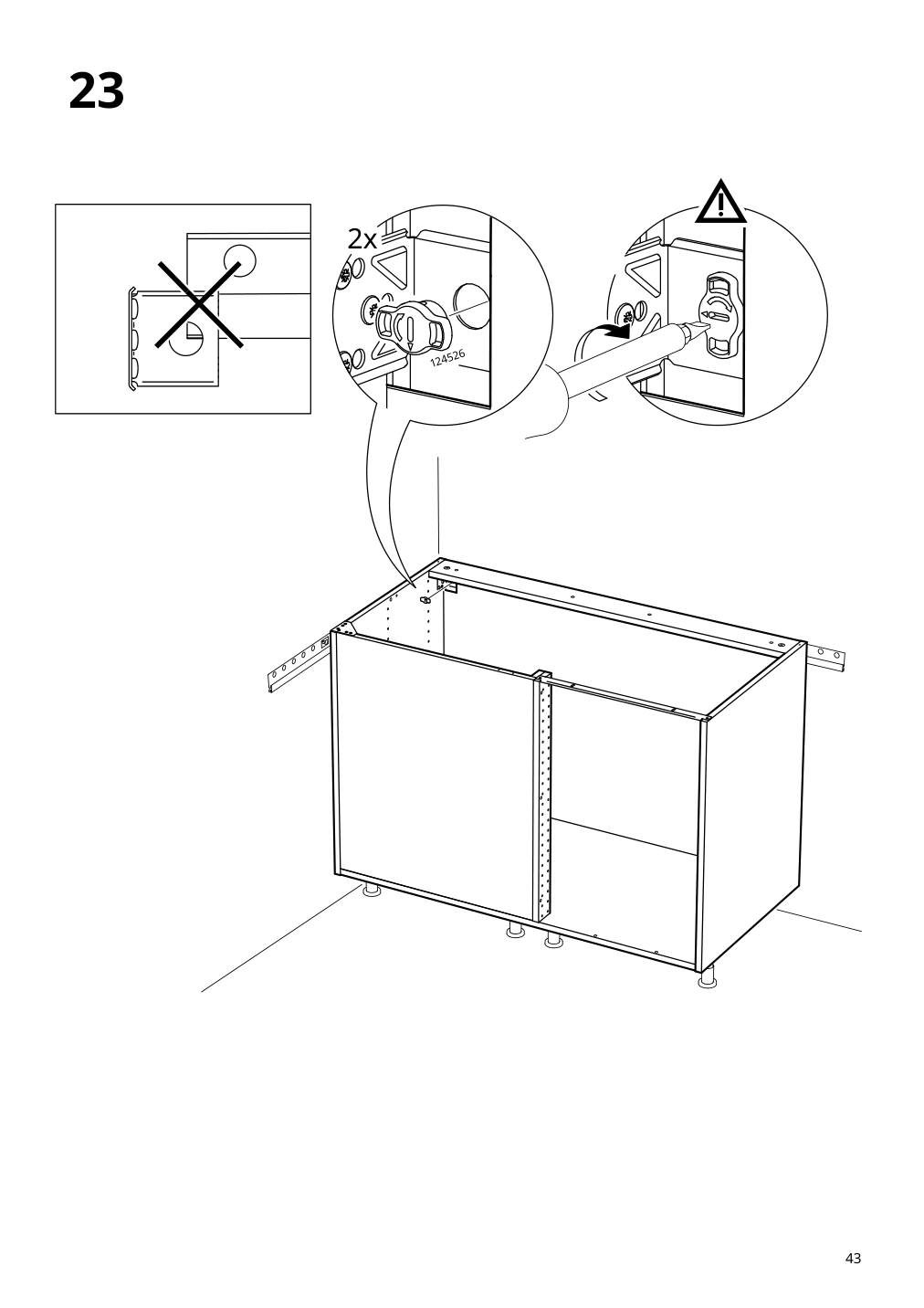 Assembly instructions for IKEA Sektion base corner cabinet frame white | Page 43 - IKEA SEKTION corner base cabinet with shelf 894.528.47