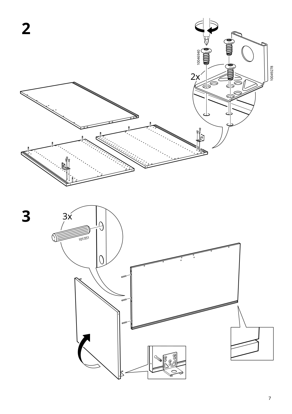 Assembly instructions for IKEA Sektion base corner cabinet frame white | Page 7 - IKEA SEKTION corner base cab w pull-out fitting 494.561.21