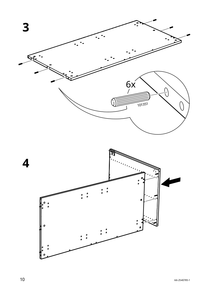 Assembly instructions for IKEA Sektion base corner cabinet frame white | Page 10 - IKEA SEKTION corner base cab w drawer and shelf 995.835.03