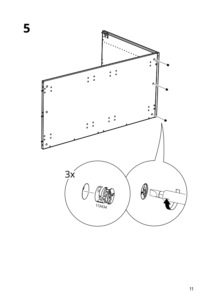 Assembly instructions for IKEA Sektion base corner cabinet frame white | Page 11 - IKEA SEKTION corner base cab w drawer and shelf 995.835.03