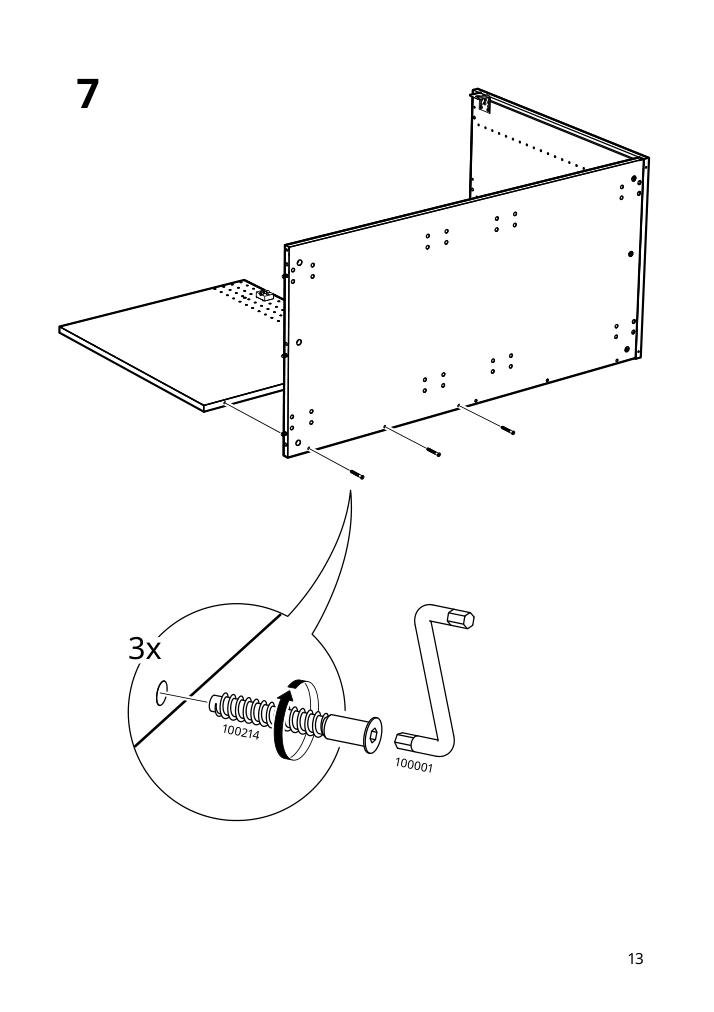 Assembly instructions for IKEA Sektion base corner cabinet frame white | Page 13 - IKEA SEKTION corner base cab w drawer and shelf 995.835.03