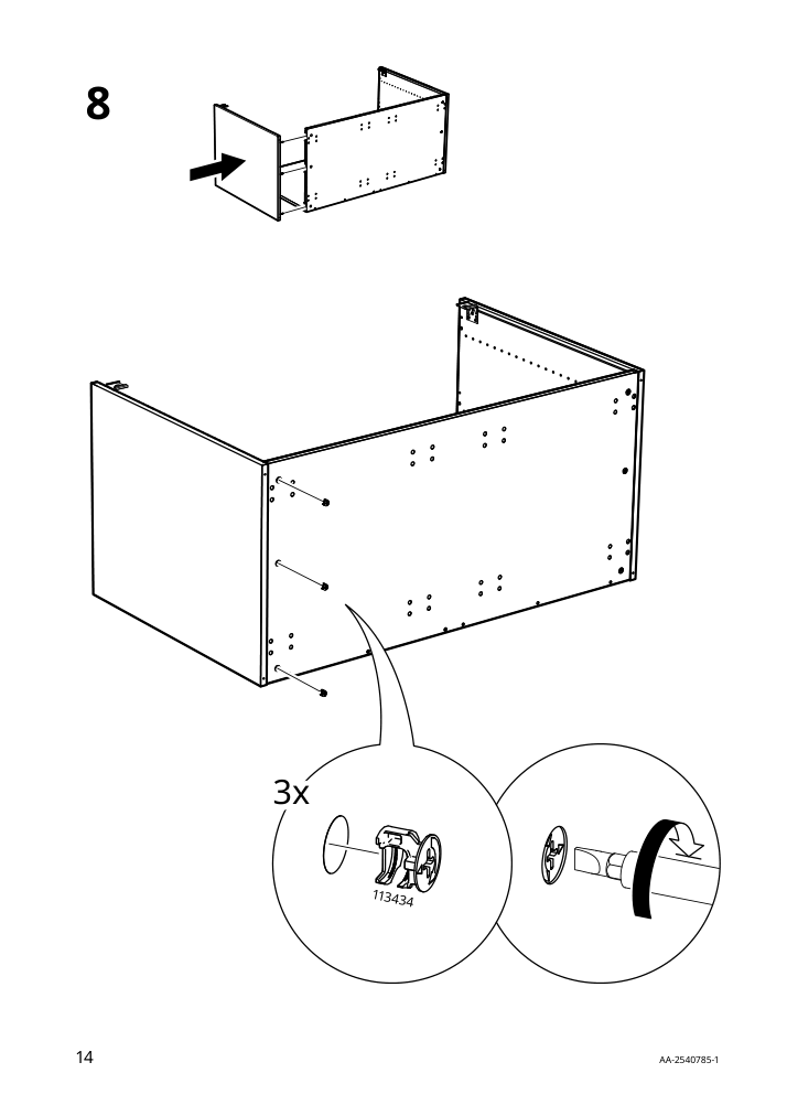 Assembly instructions for IKEA Sektion base corner cabinet frame white | Page 14 - IKEA SEKTION corner base cab w drawer and shelf 995.835.03