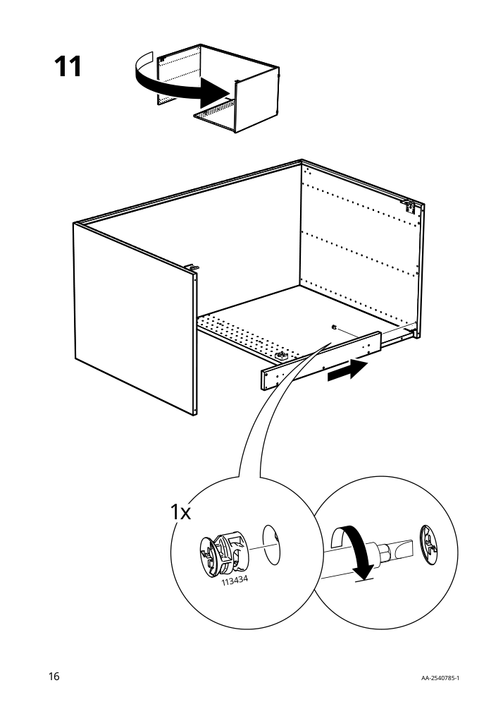 Assembly instructions for IKEA Sektion base corner cabinet frame white | Page 16 - IKEA SEKTION corner base cab w drawer and shelf 995.835.03