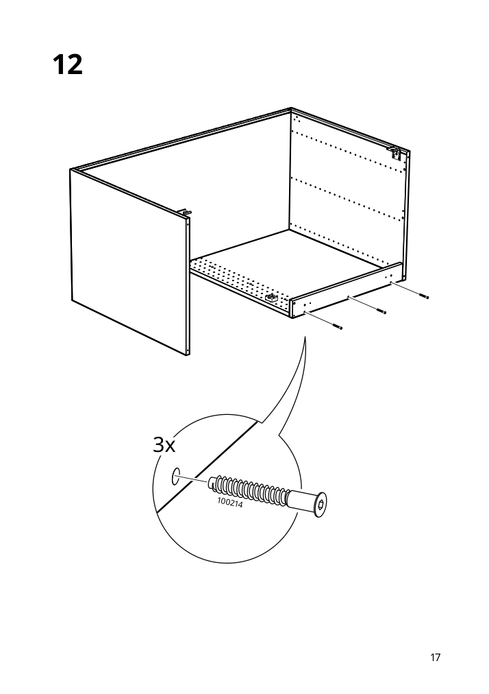 Assembly instructions for IKEA Sektion base corner cabinet frame white | Page 17 - IKEA SEKTION corner base cab w drawer and shelf 995.835.03