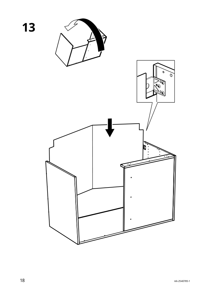 Assembly instructions for IKEA Sektion base corner cabinet frame white | Page 18 - IKEA SEKTION corner base cab w drawer and shelf 995.835.03