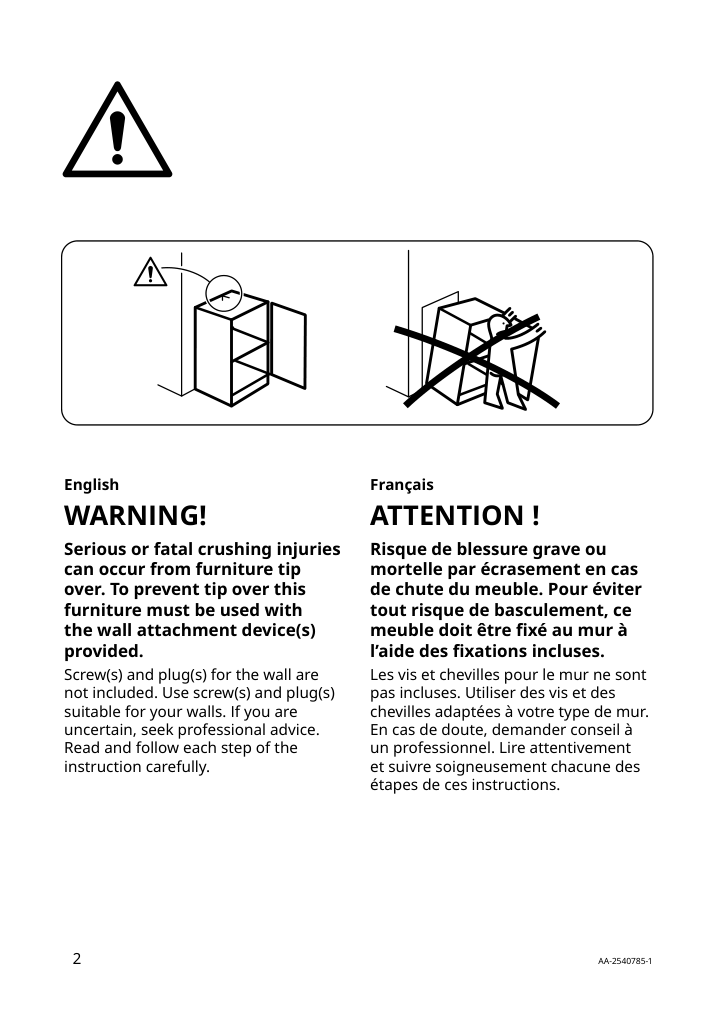 Assembly instructions for IKEA Sektion base corner cabinet frame white | Page 2 - IKEA SEKTION corner base cab w drawer and shelf 995.835.03