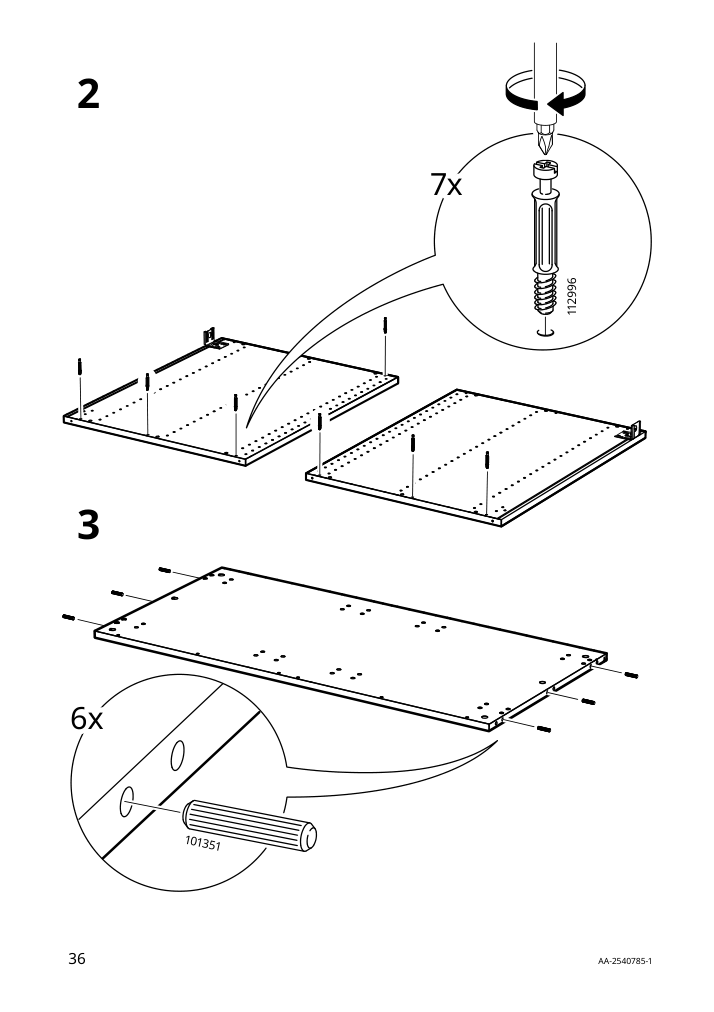 Assembly instructions for IKEA Sektion base corner cabinet frame white | Page 36 - IKEA SEKTION corner base cab w drawer and shelf 995.835.03