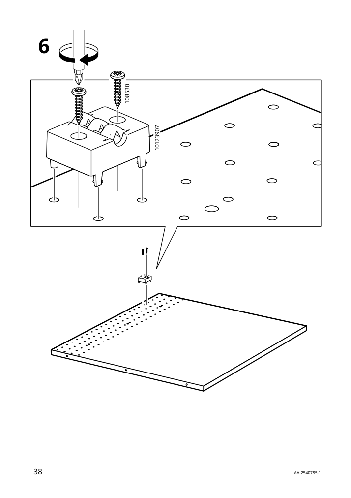 Assembly instructions for IKEA Sektion base corner cabinet frame white | Page 38 - IKEA SEKTION corner base cab w drawer and shelf 995.835.03