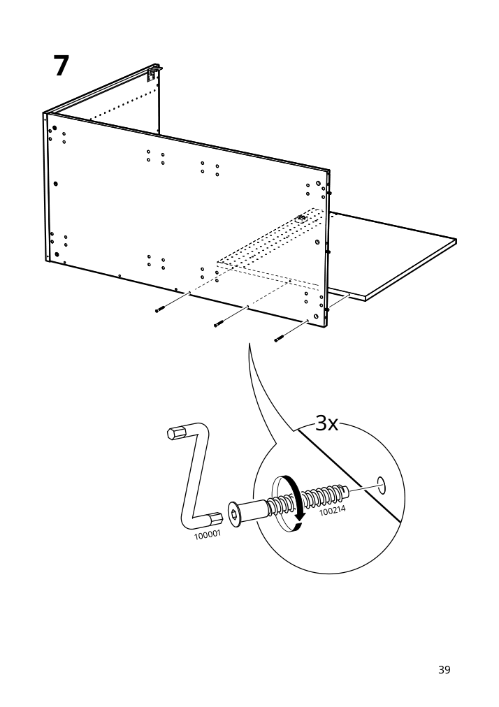 Assembly instructions for IKEA Sektion base corner cabinet frame white | Page 39 - IKEA SEKTION corner base cab w drawer and shelf 995.835.03