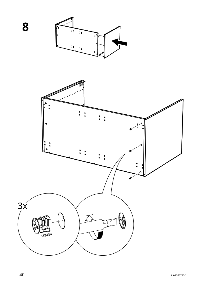 Assembly instructions for IKEA Sektion base corner cabinet frame white | Page 40 - IKEA SEKTION corner base cab w drawer and shelf 995.835.03