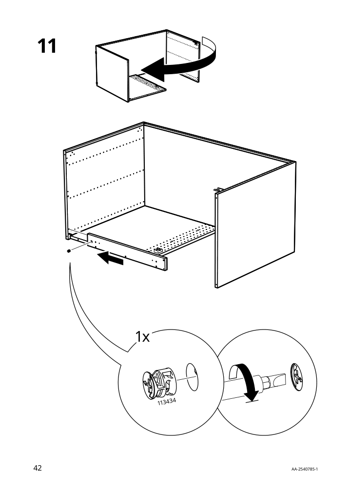 Assembly instructions for IKEA Sektion base corner cabinet frame white | Page 42 - IKEA SEKTION corner base cab w drawer and shelf 995.835.03