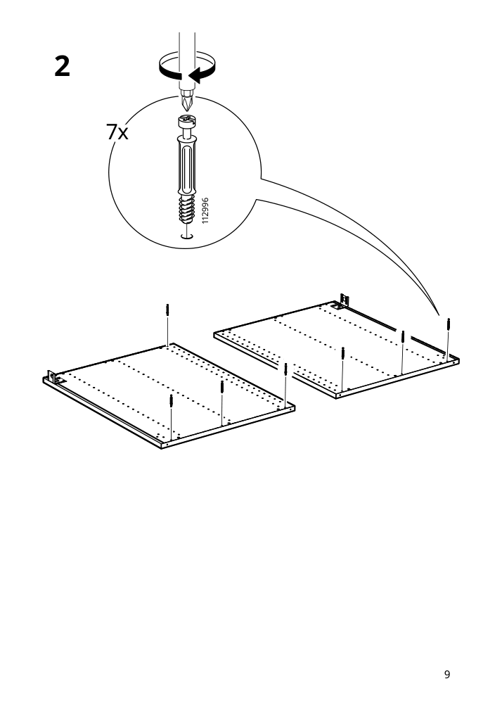Assembly instructions for IKEA Sektion base corner cabinet frame white | Page 9 - IKEA SEKTION corner base cab w drawer and shelf 995.835.03