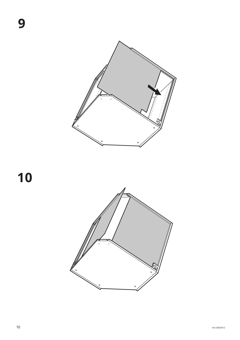 Assembly instructions for IKEA Sektion corner wall cabinet frame white | Page 10 - IKEA SEKTION corner wall cabinet with shelves 694.145.83