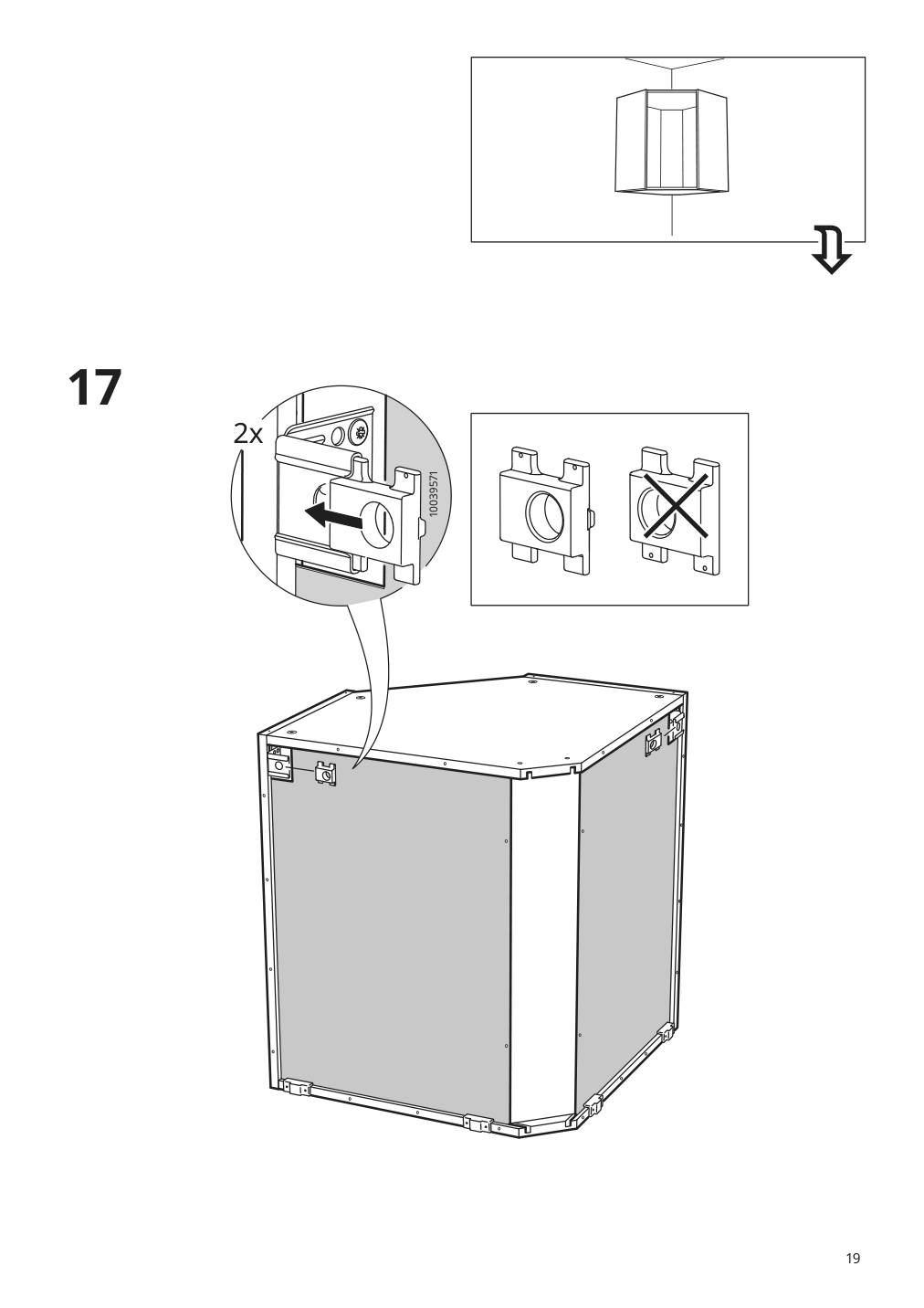 Assembly instructions for IKEA Sektion corner wall cabinet frame white | Page 19 - IKEA SEKTION corner wall cabinet with shelves 694.145.83