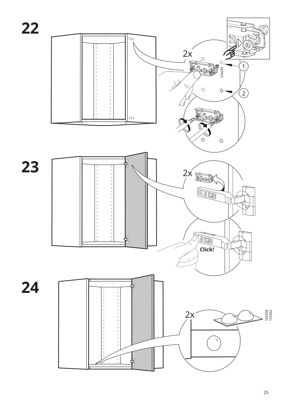 Assembly instructions for IKEA Sektion corner wall cabinet frame white | Page 25 - IKEA SEKTION corner wall cabinet with shelves 694.145.83