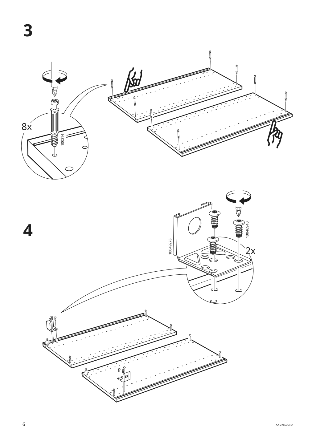 Assembly instructions for IKEA Sektion corner wall cabinet frame white | Page 6 - IKEA SEKTION corner wall cabinet with shelves 494.145.84