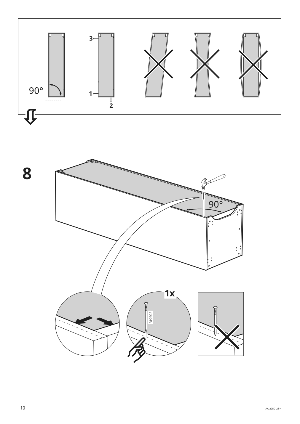 Assembly instructions for IKEA Sektion high cabinet for fridge freezer white | Page 10 - IKEA SEKTION high cabinet for fridge/freezer 095.482.03