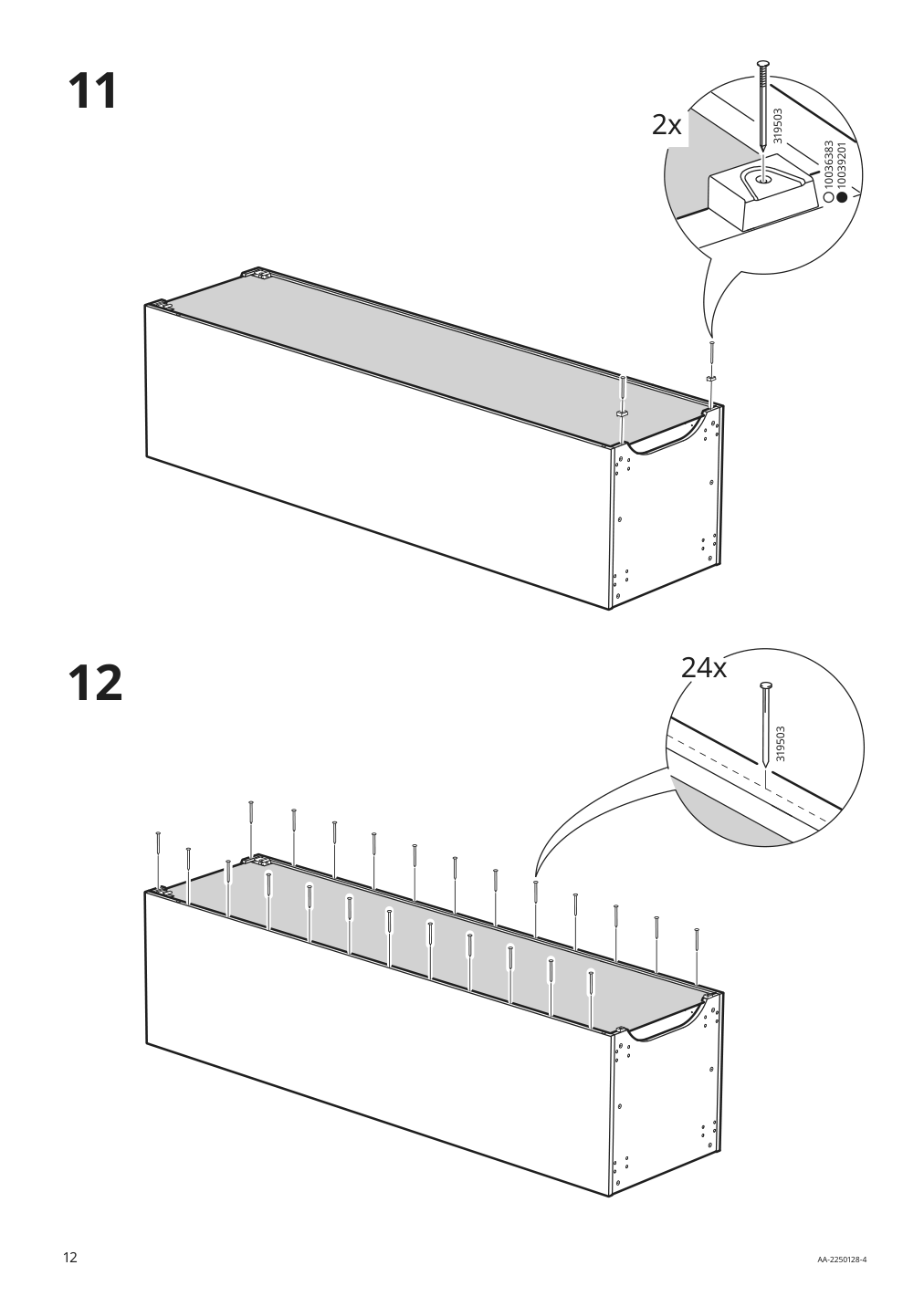 Assembly instructions for IKEA Sektion high cabinet for fridge freezer white | Page 12 - IKEA SEKTION high cabinet for fridge/freezer 095.482.03