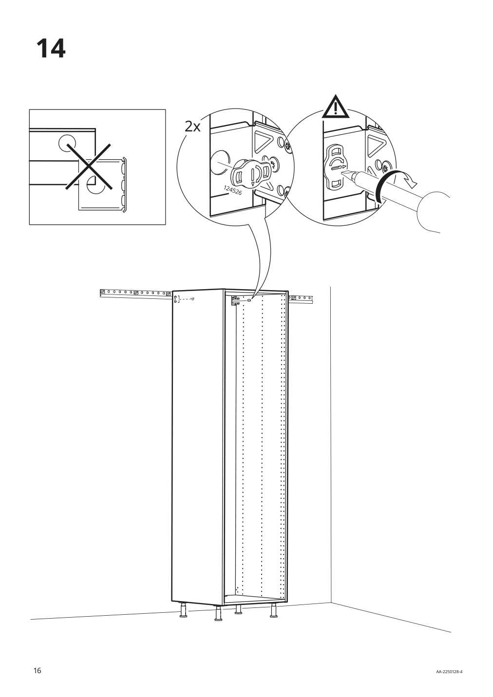 Assembly instructions for IKEA Sektion high cabinet for fridge freezer white | Page 16 - IKEA SEKTION high cabinet for fridge/freezer 095.482.03