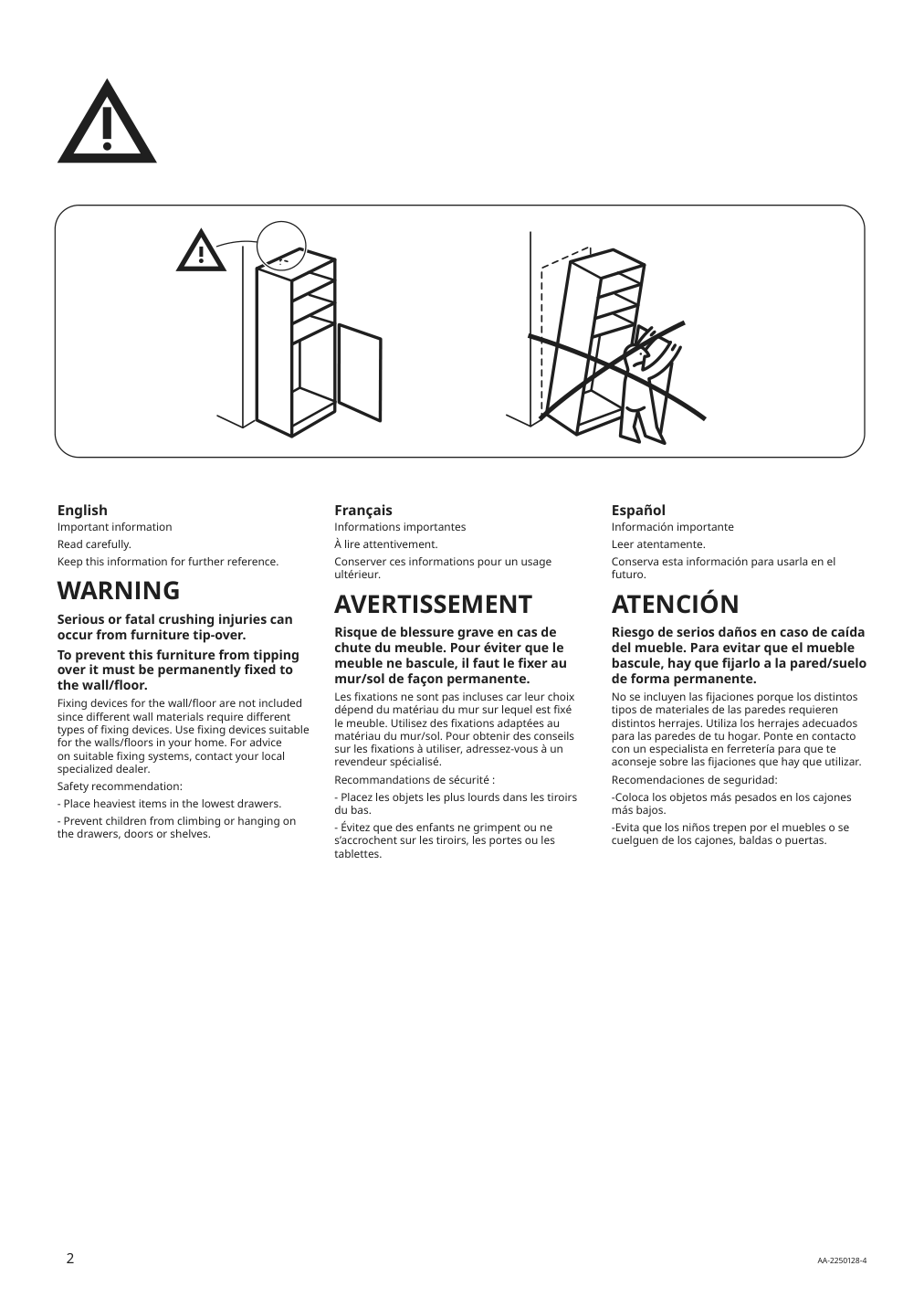 Assembly instructions for IKEA Sektion high cabinet for fridge freezer white | Page 2 - IKEA SEKTION high cabinet for fridge/freezer 095.482.03