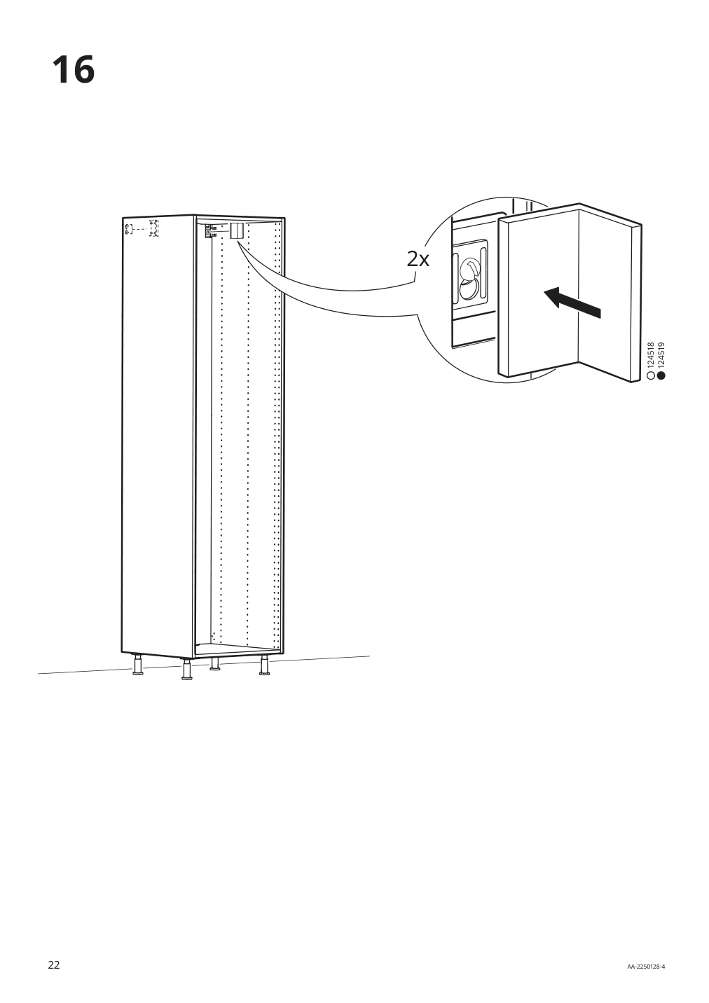 Assembly instructions for IKEA Sektion high cabinet for fridge freezer white | Page 22 - IKEA SEKTION high cabinet for fridge/freezer 095.482.03