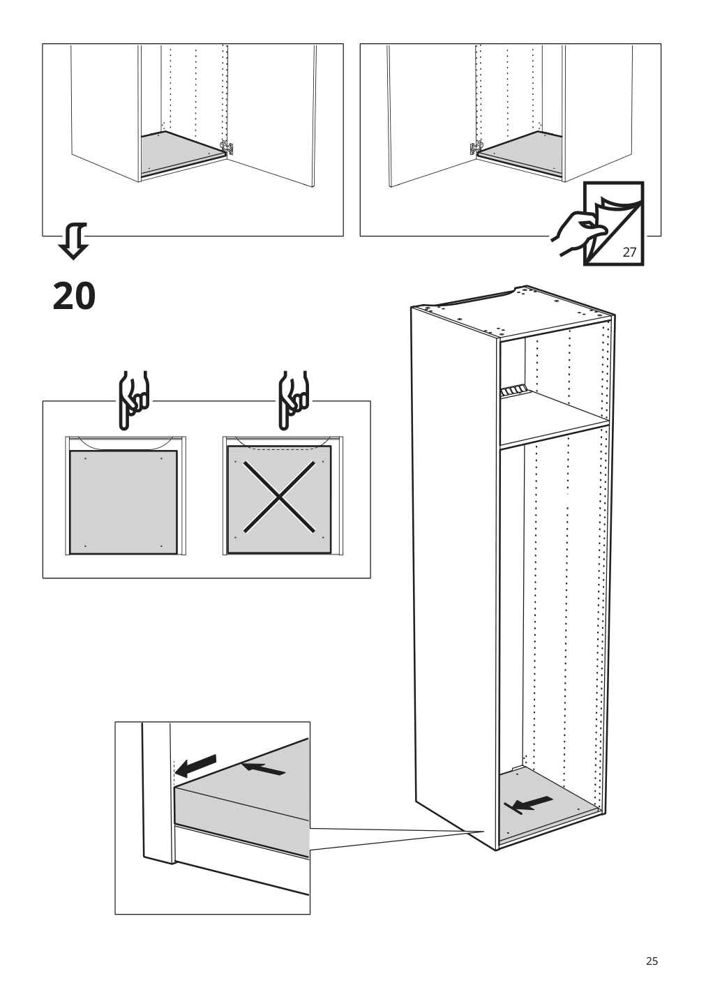 Assembly instructions for IKEA Sektion high cabinet for fridge freezer white | Page 25 - IKEA SEKTION high cabinet for fridge/freezer 095.482.03