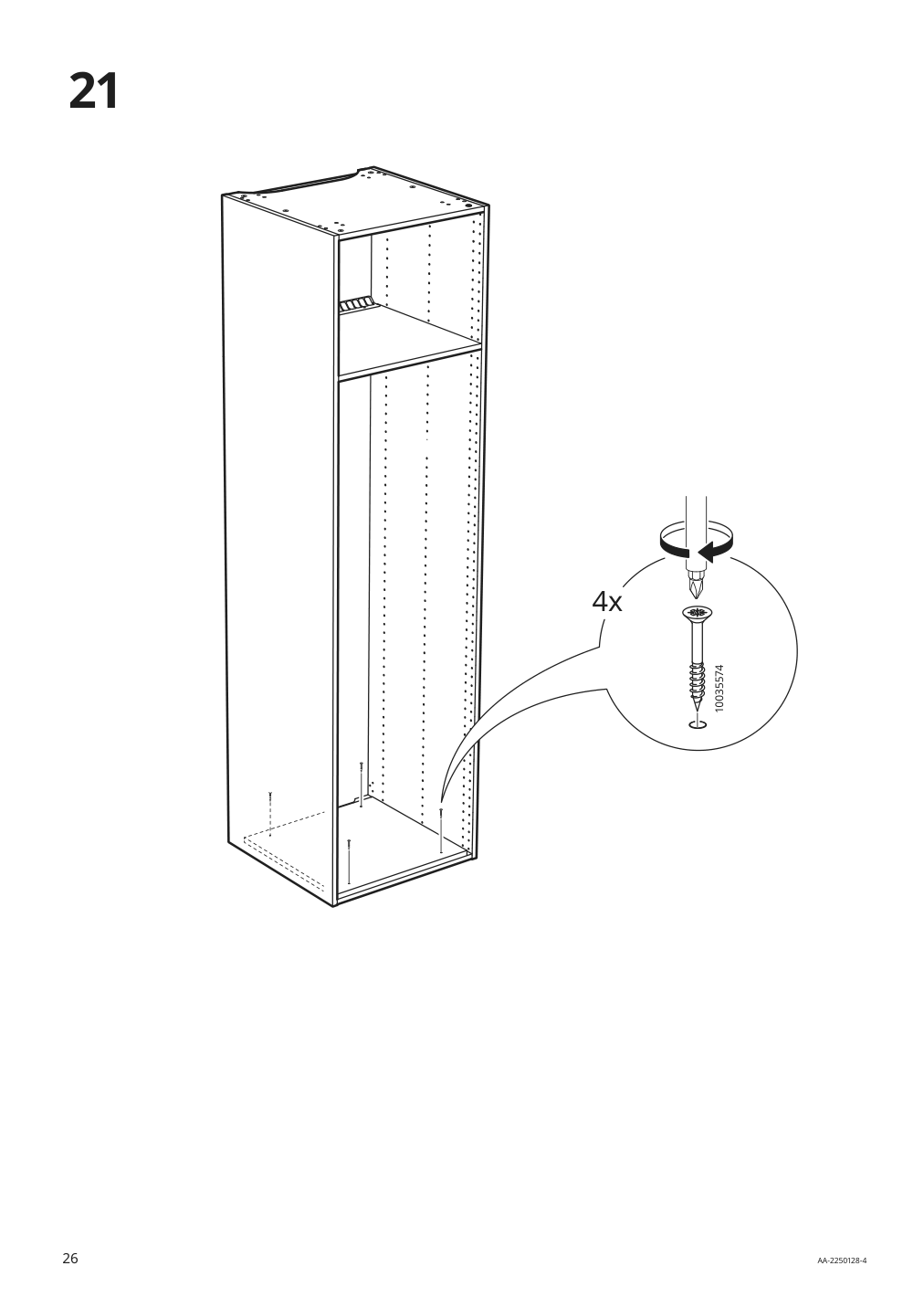 Assembly instructions for IKEA Sektion high cabinet for fridge freezer white | Page 26 - IKEA SEKTION high cabinet for fridge/freezer 095.482.03