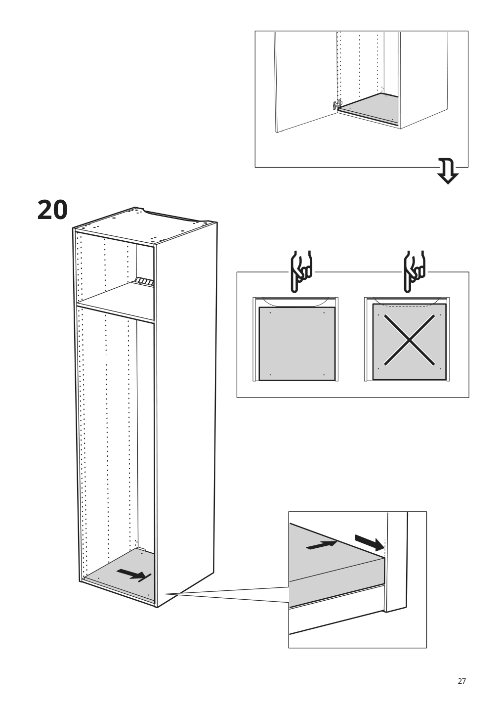 Assembly instructions for IKEA Sektion high cabinet for fridge freezer white | Page 27 - IKEA SEKTION high cabinet for fridge/freezer 095.482.03