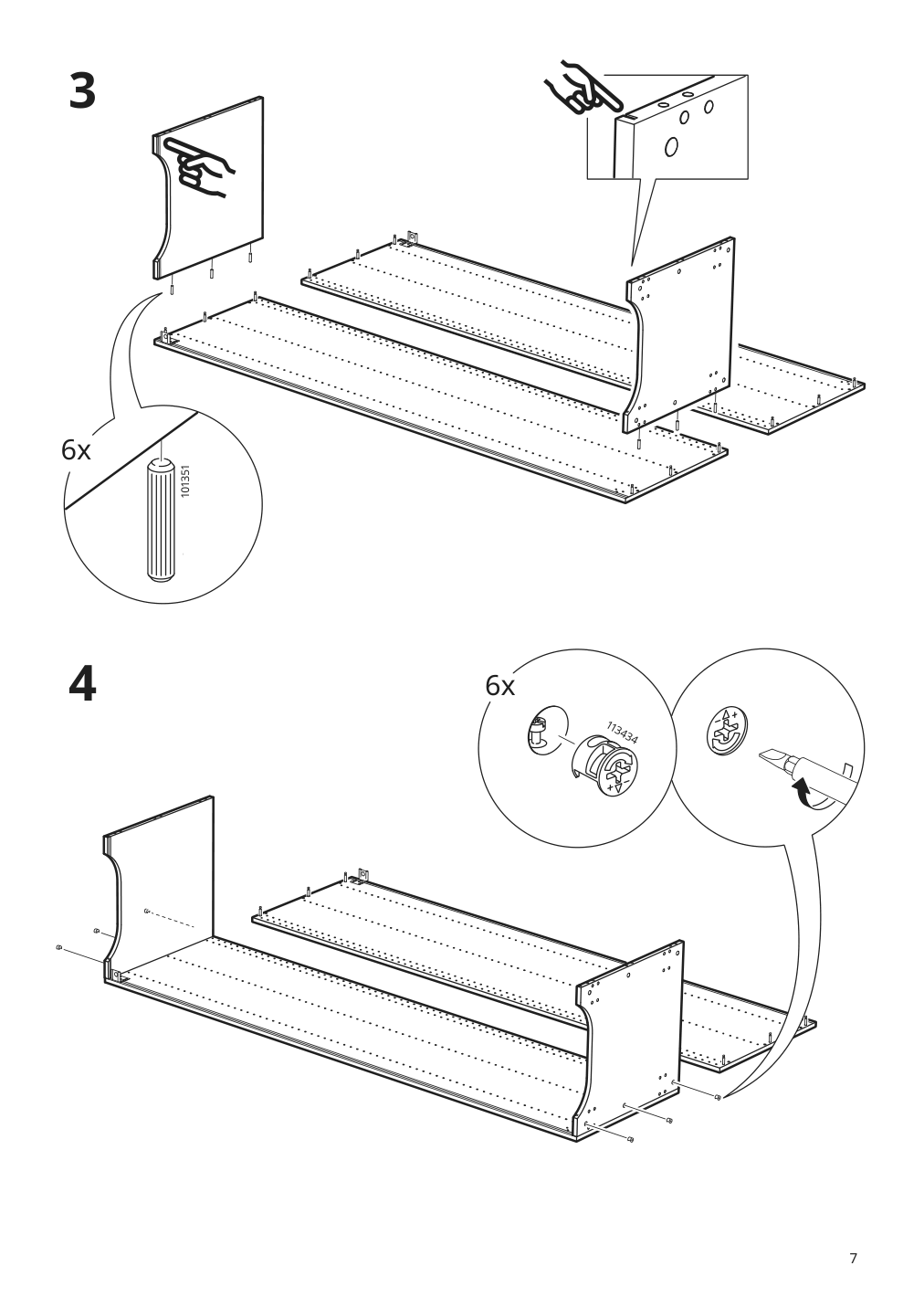 Assembly instructions for IKEA Sektion high cabinet for fridge freezer white | Page 7 - IKEA SEKTION high cabinet for fridge/freezer 095.482.03