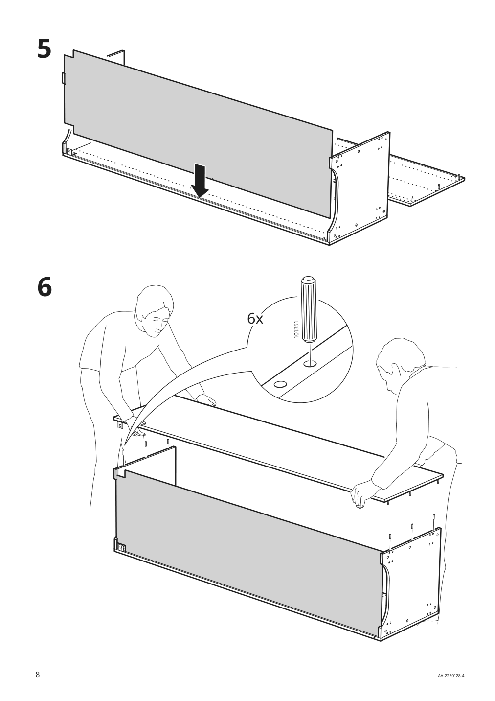 Assembly instructions for IKEA Sektion high cabinet for fridge freezer white | Page 8 - IKEA SEKTION high cabinet for fridge/freezer 095.482.03