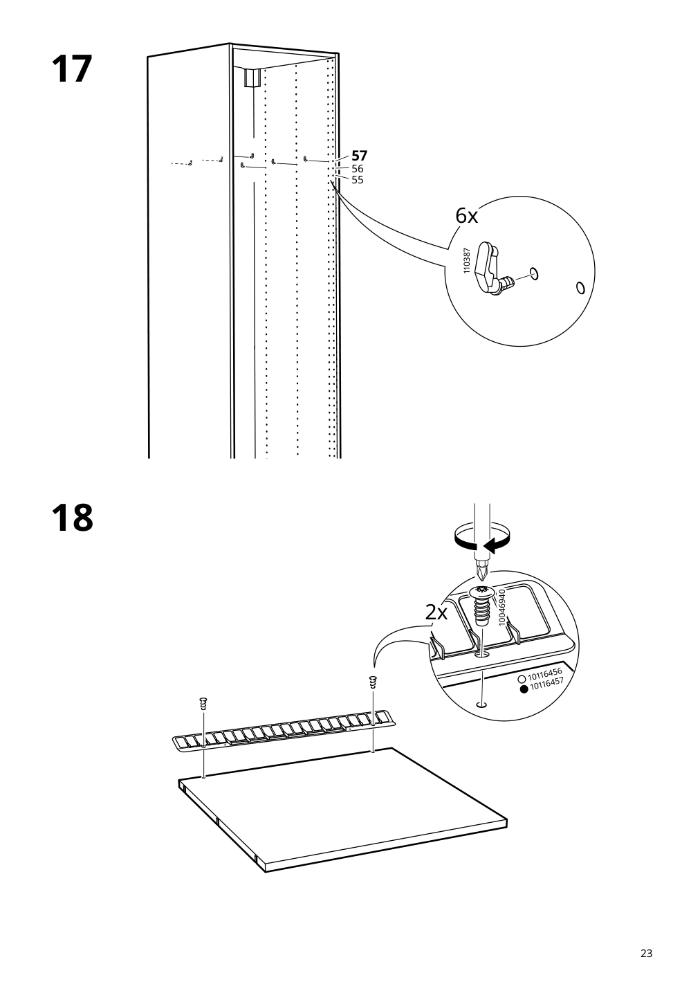 Assembly instructions for IKEA Sektion high cabinet for fridge freezer white | Page 23 - IKEA SEKTION high cabinet for fridge/freezer 095.481.61