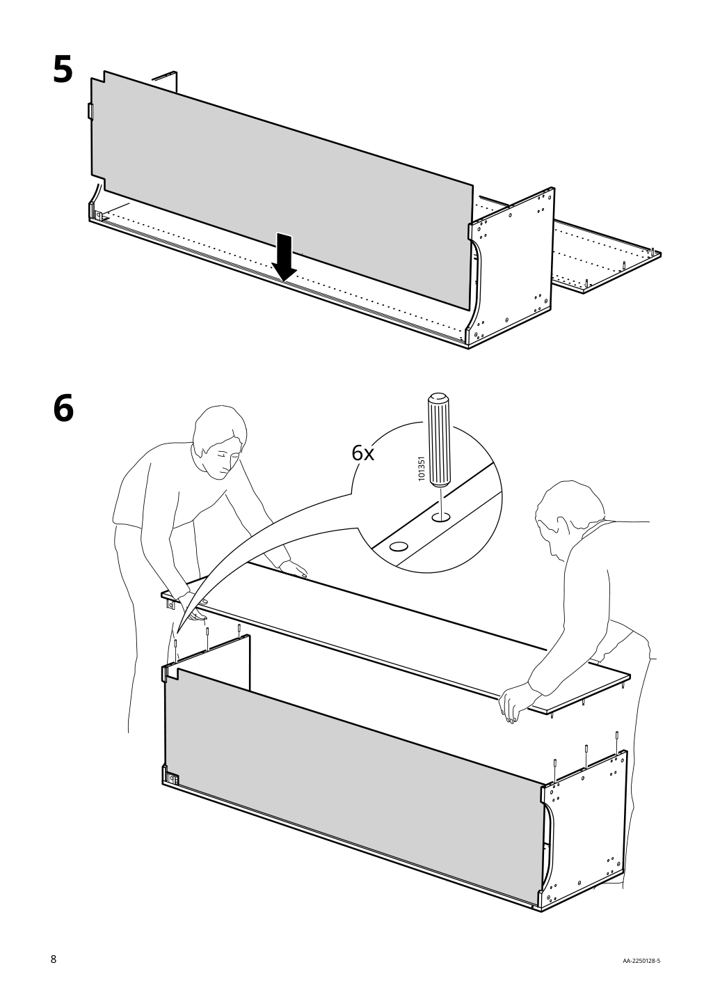 Assembly instructions for IKEA Sektion high cabinet for fridge freezer white | Page 8 - IKEA SEKTION high cabinet for fridge/freezer 095.481.61