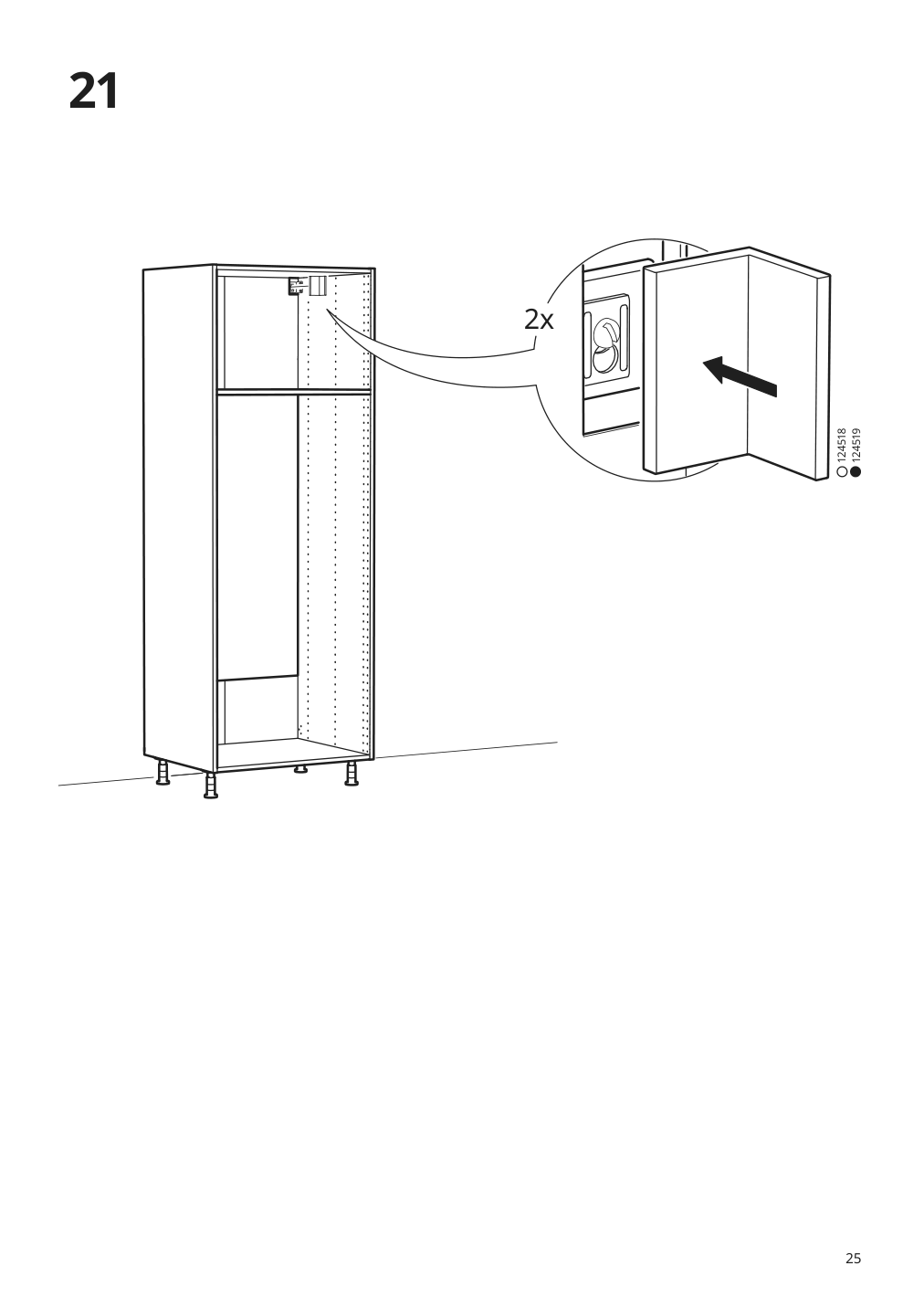 Assembly instructions for IKEA Sektion high cabinet frame white | Page 25 - IKEA SEKTION high cab w 2drs/2 fronts/4 drawers 093.953.80