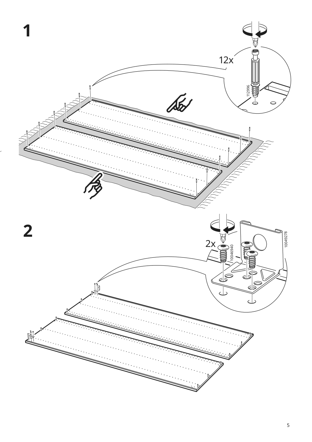 Assembly instructions for IKEA Sektion high cabinet frame white | Page 5 - IKEA SEKTION high cabinet with shelves/4 doors 594.687.98