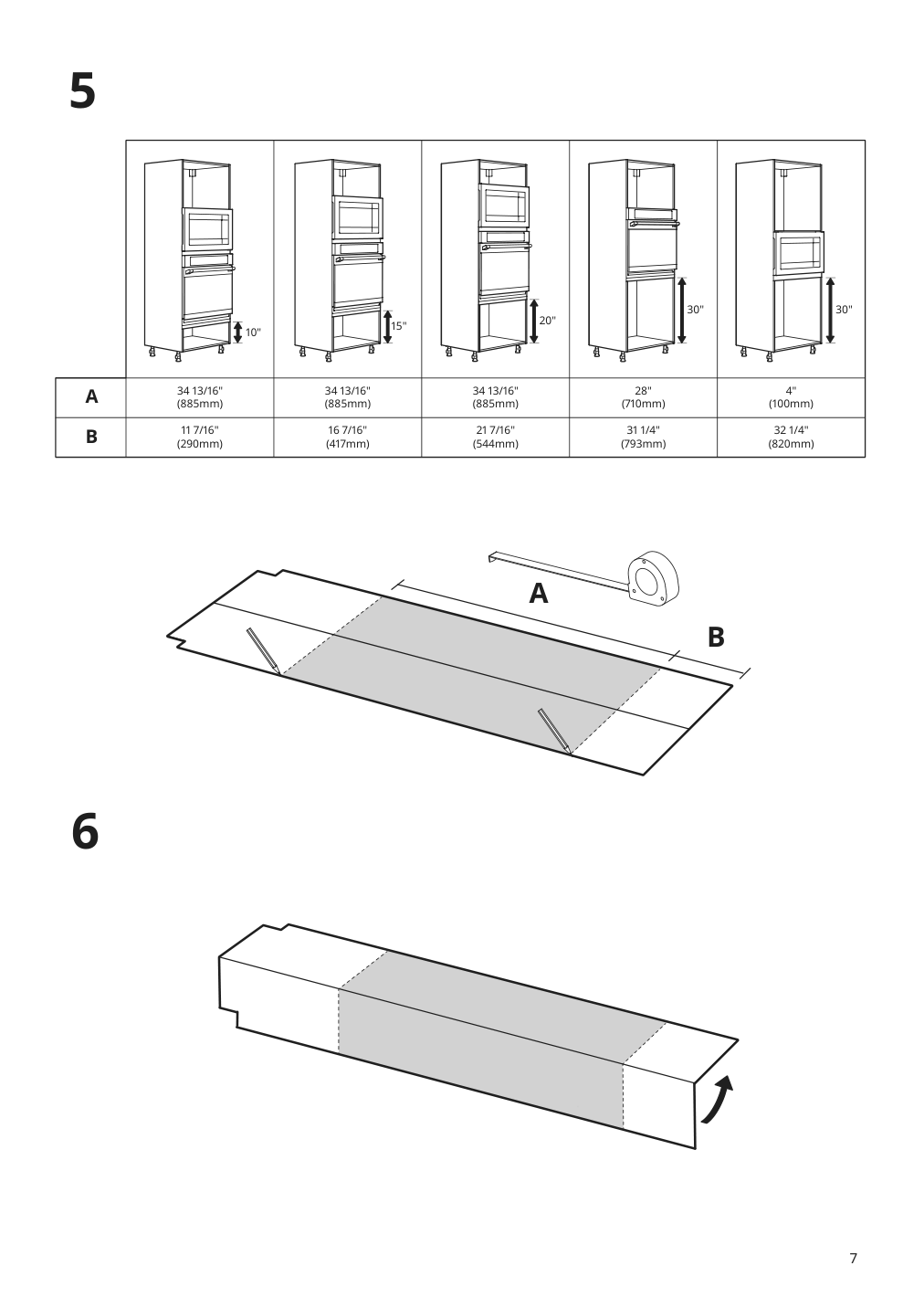 Assembly instructions for IKEA Sektion high cabinet frame white | Page 7 - IKEA SEKTION / MAXIMERA hi cb f oven/micro w drawer/2 doors 394.698.07