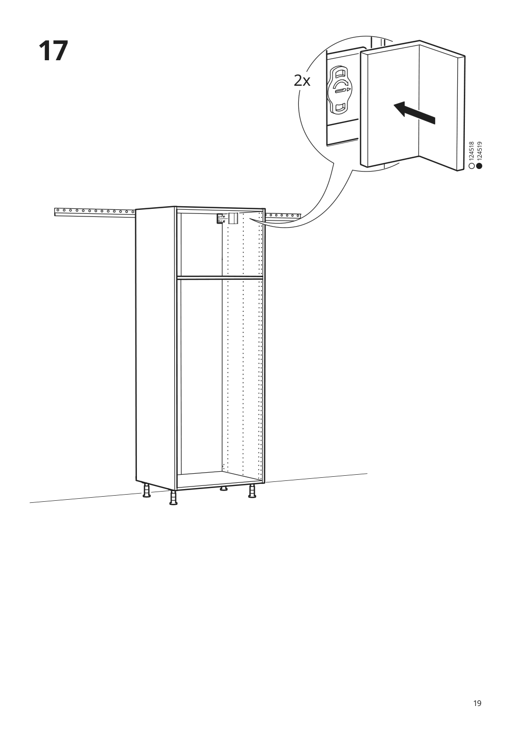 Assembly instructions for IKEA Sektion high cabinet frame white | Page 19 - IKEA SEKTION / MAXIMERA hi cb f micro w 3 drawers/2 doors 395.697.84