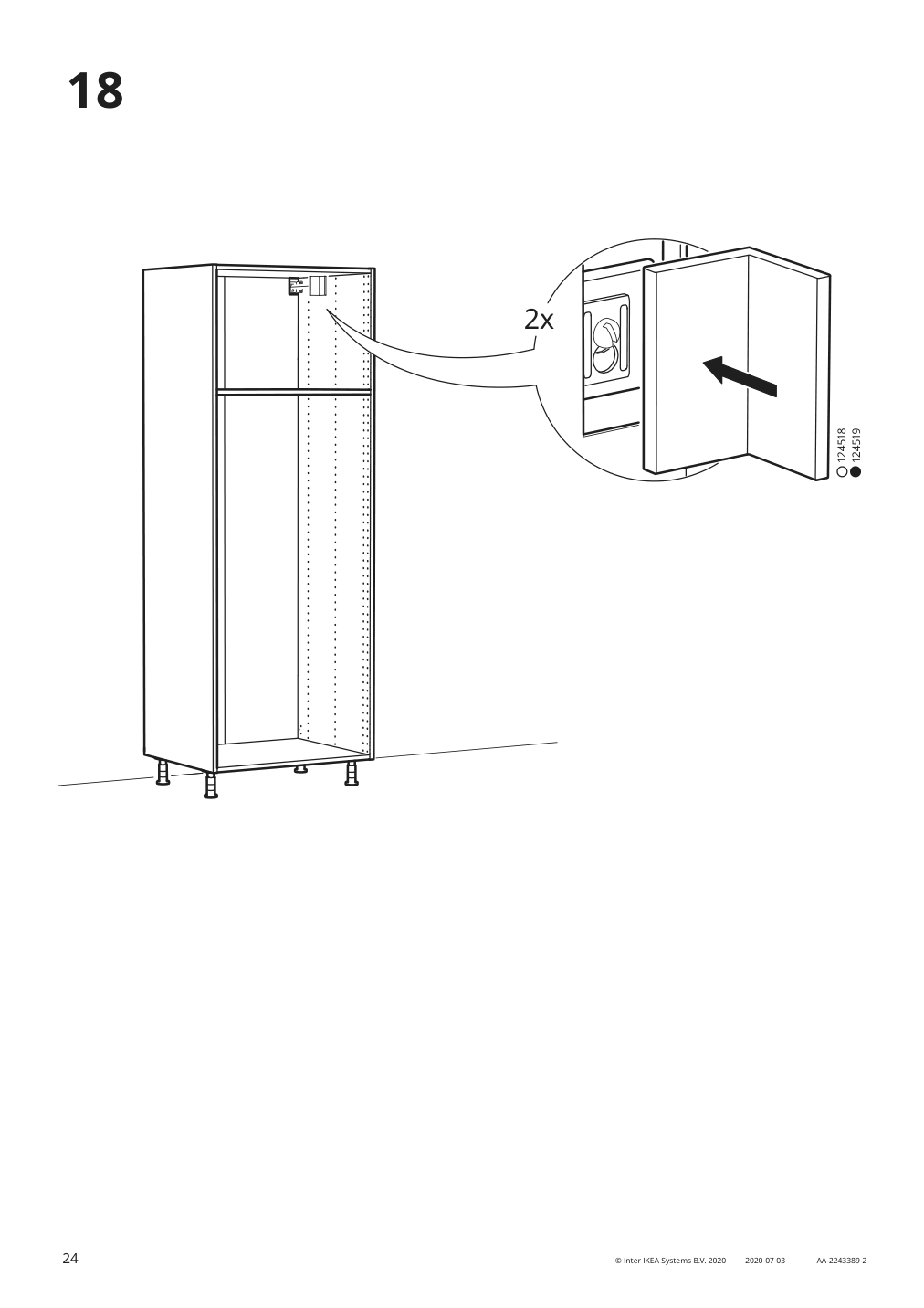 Assembly instructions for IKEA Sektion high cabinet frame white | Page 24 - IKEA SEKTION / MAXIMERA hi cb f micro w 3 drawers/2 doors 094.669.85