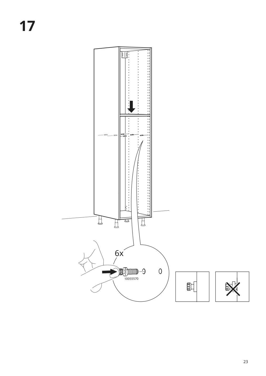 Assembly instructions for IKEA Sektion high cabinet frame white | Page 23 - IKEA SEKTION / MAXIMERA hc w p-o func 1dr/4drw 094.572.93