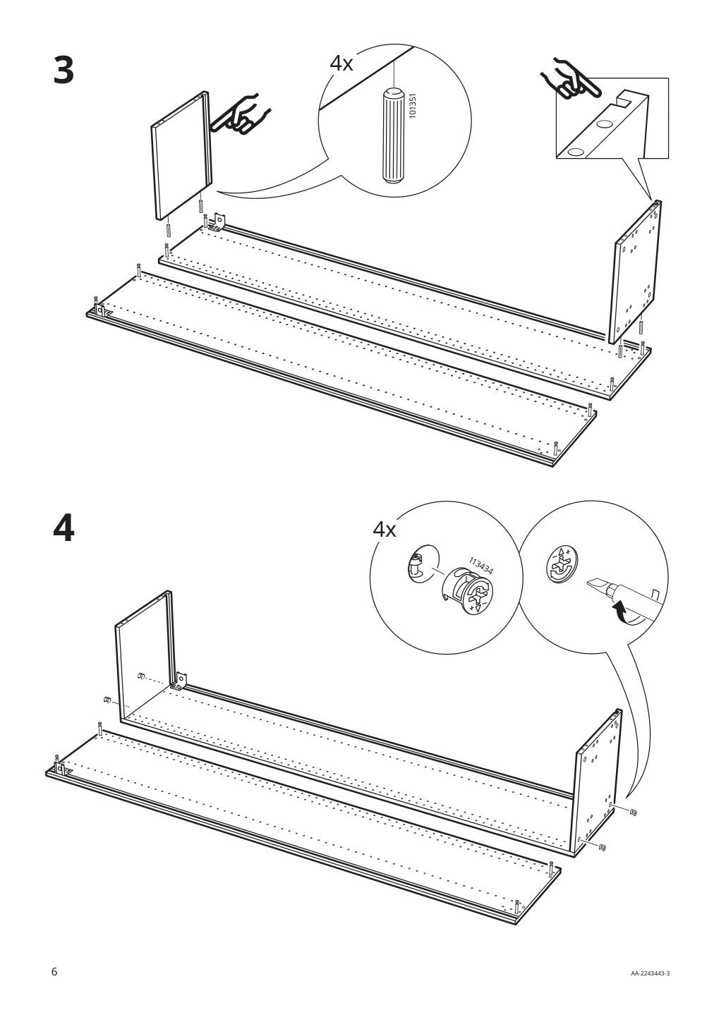 Assembly instructions for IKEA Sektion high cabinet frame white | Page 6 - IKEA SEKTION high cabinet with shelves/2 doors 494.616.84