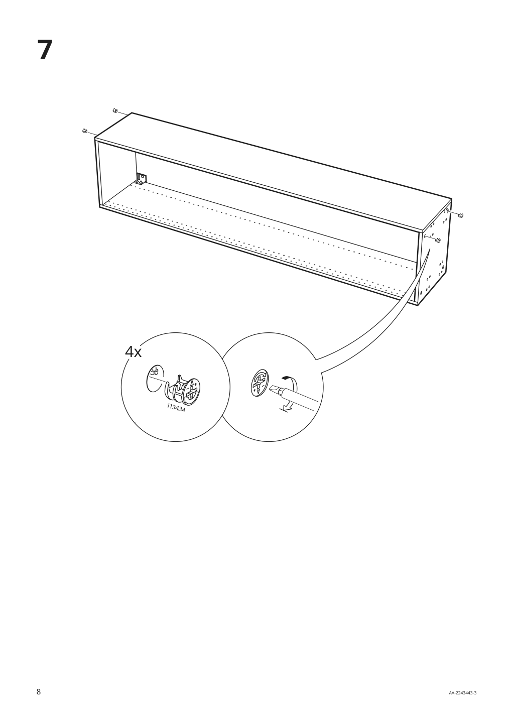 Assembly instructions for IKEA Sektion high cabinet frame white | Page 8 - IKEA SEKTION / MAXIMERA high cb w 2 doors/shelves/5 drawers 394.676.91