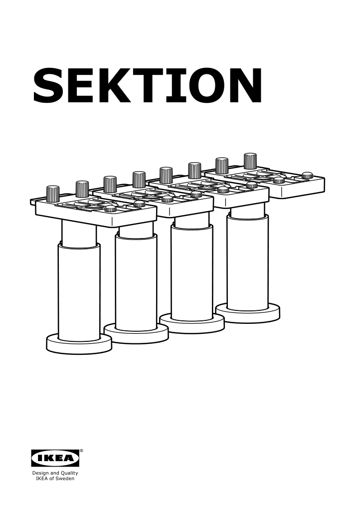 Assembly instructions for IKEA Sektion leg | Page 1 - IKEA SEKTION leg 102.655.18