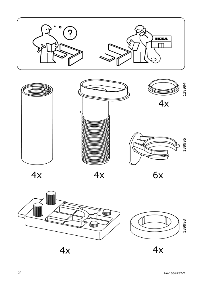 Assembly instructions for IKEA Sektion leg | Page 2 - IKEA SEKTION leg 102.655.18