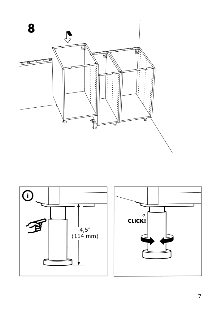 Assembly instructions for IKEA Sektion leg | Page 7 - IKEA SEKTION leg 102.655.18