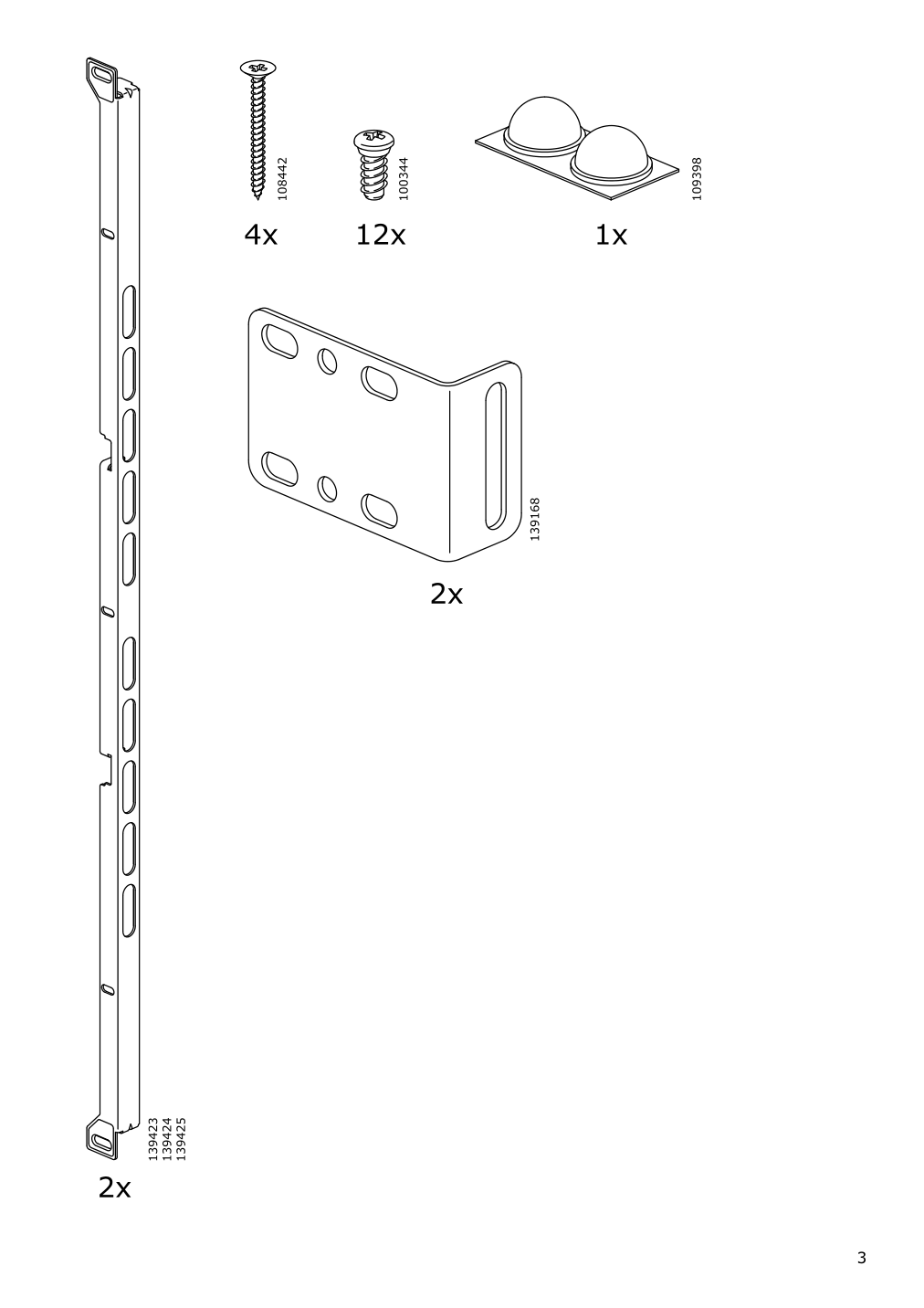 Assembly instructions for IKEA Sektion reinforced ventilated top rail galvanized | Page 3 - IKEA SEKTION base cab f/HAVSEN sink+recycling 193.185.79