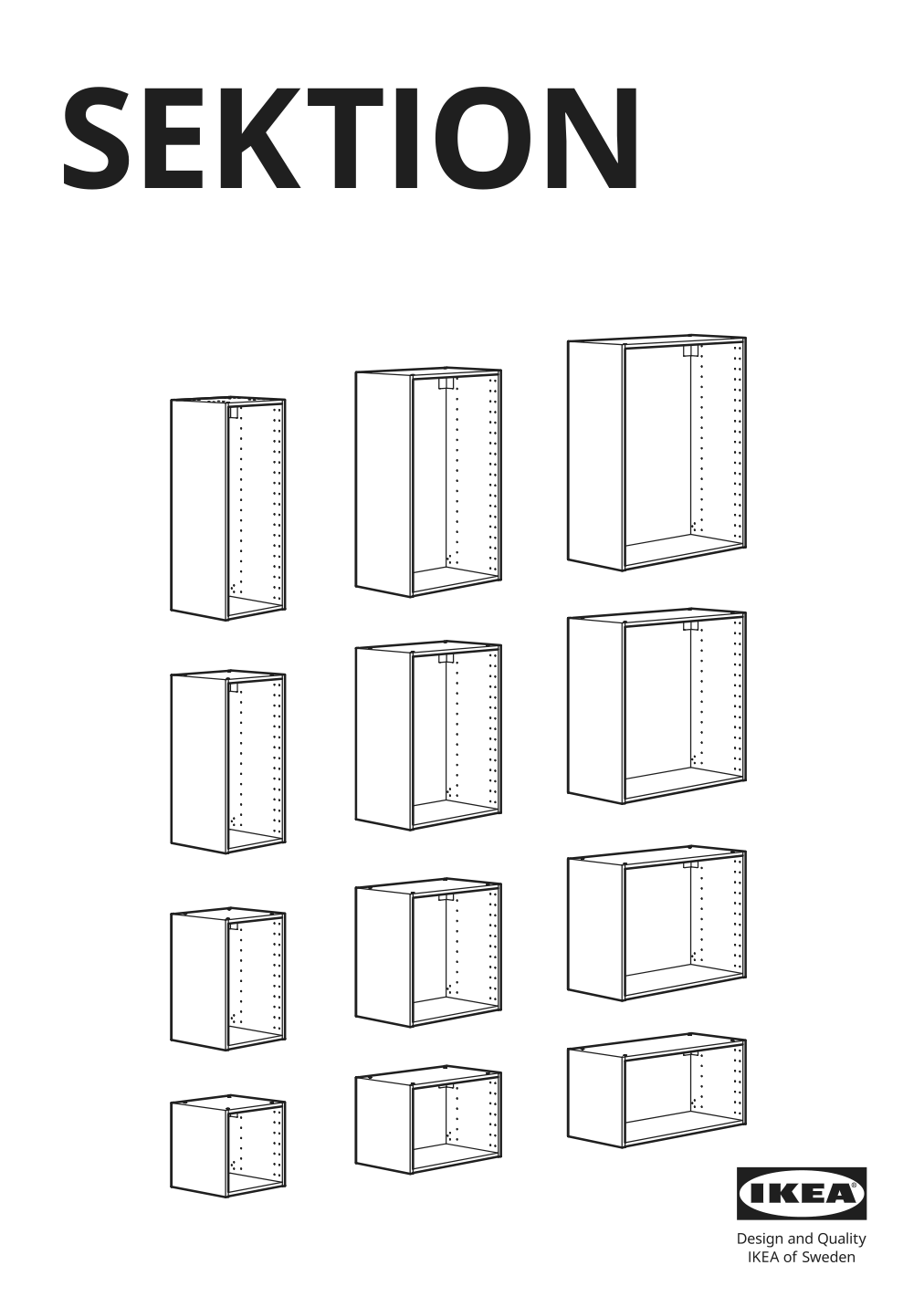 Assembly instructions for IKEA Sektion wall cabinet frame white | Page 1 - IKEA SEKTION / MAXIMERA wall cabinet with door/2 drawers 094.646.51