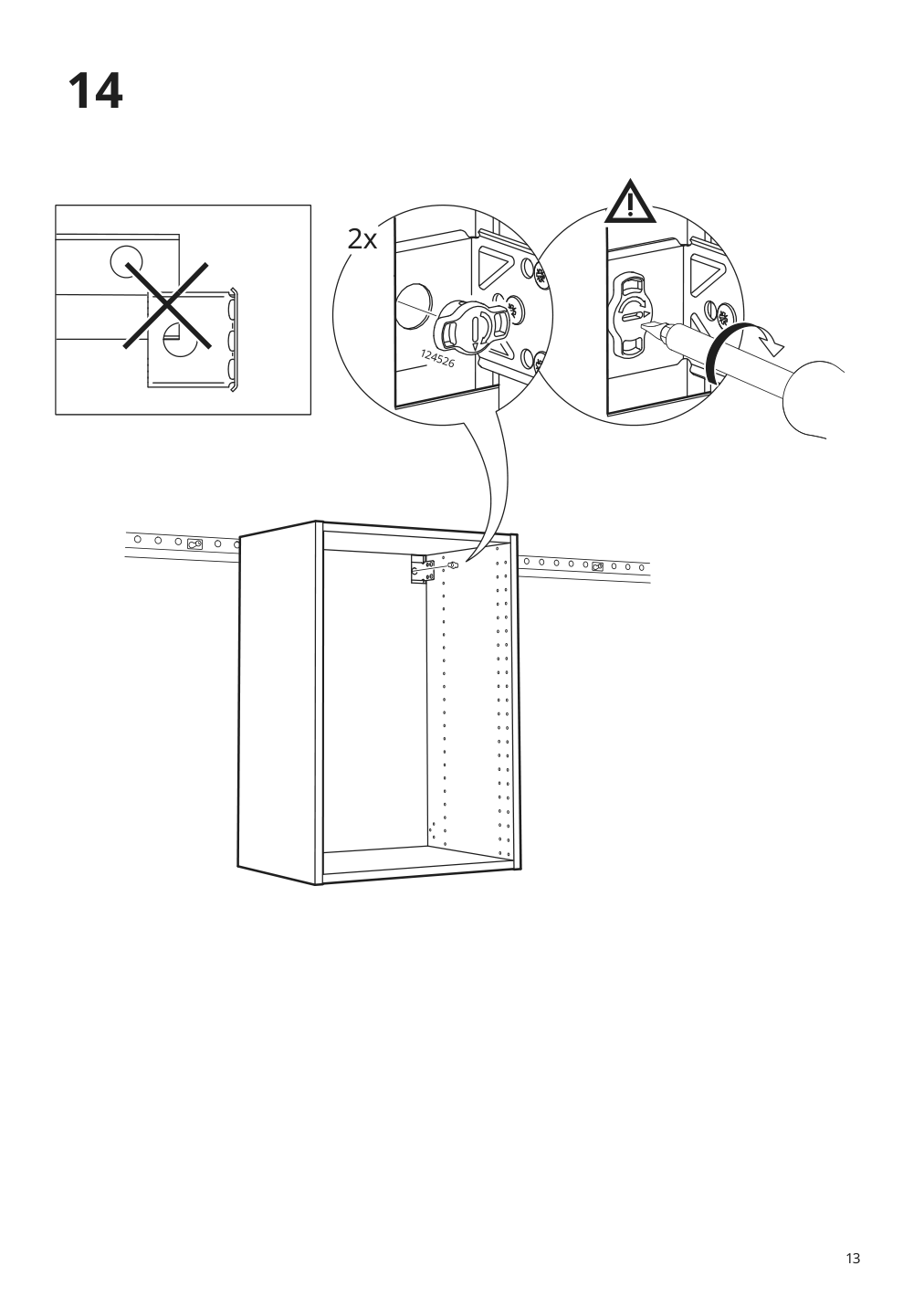 Assembly instructions for IKEA Sektion wall cabinet frame white | Page 13 - IKEA SEKTION wall cabinet with 2 drawers 191.594.72