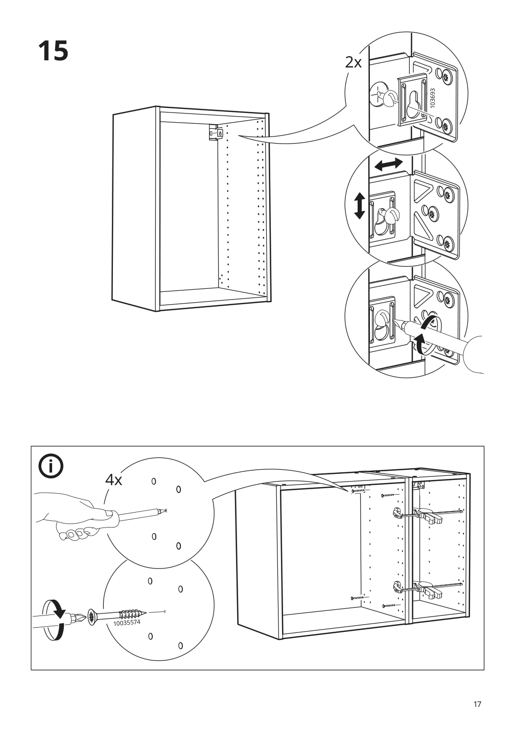 Assembly instructions for IKEA Sektion wall cabinet frame white | Page 17 - IKEA SEKTION wall cabinet with 2 drawers 991.594.73