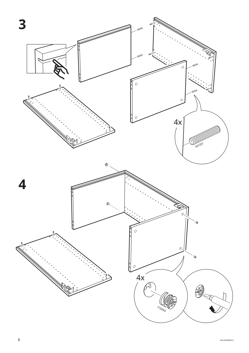 Assembly instructions for IKEA Sektion wall cabinet frame white | Page 6 - IKEA SEKTION wall cabinet with 4 drawers 891.594.78