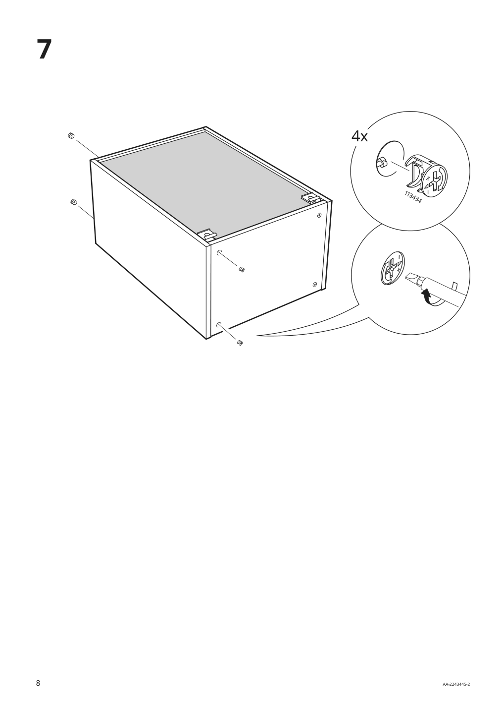 Assembly instructions for IKEA Sektion wall cabinet frame white | Page 8 - IKEA SEKTION wall cabinet with 2 drawers 291.594.76